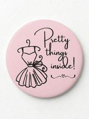3/$15 50 Pcs Pretty Things Inside Stickers 2” Round Pink Purple Shipping Labels